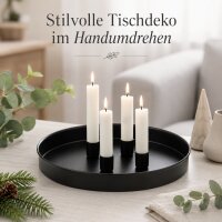 Boltze Home Kerzenleuchter Margo rund schwarz mit 4 magnetischen Haltern
