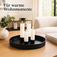Boltze Home Kerzenleuchter Margo rund schwarz mit 4 magnetischen Haltern