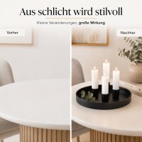 Boltze Home Kerzenleuchter Margo rund schwarz mit 4 magnetischen Haltern