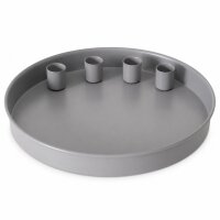 Kerzenleuchter Margo rund grau mit 4 magnetischen Haltern