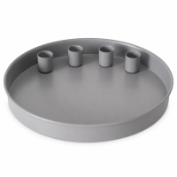 Kerzenleuchter Margo rund grau mit 4 magnetischen Haltern