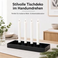 Kerzenleuchter Margo eckig schwarz mit 4 magnetischen Haltern