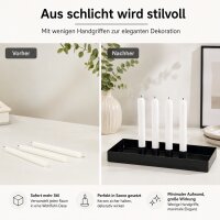 Kerzenleuchter Margo eckig schwarz mit 4 magnetischen Haltern