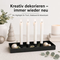 Kerzenleuchter Margo eckig schwarz mit 4 magnetischen Haltern