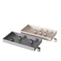 Kerzenleuchter Margo eckig grau mit 4 magnetischen Haltern