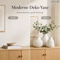 Vasen Set weiß 3er 11cm - Porzellan matt für moderne Wohndeko