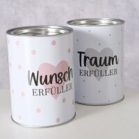 Spardose Metall mit Spruch – dekorativ für Sparziele