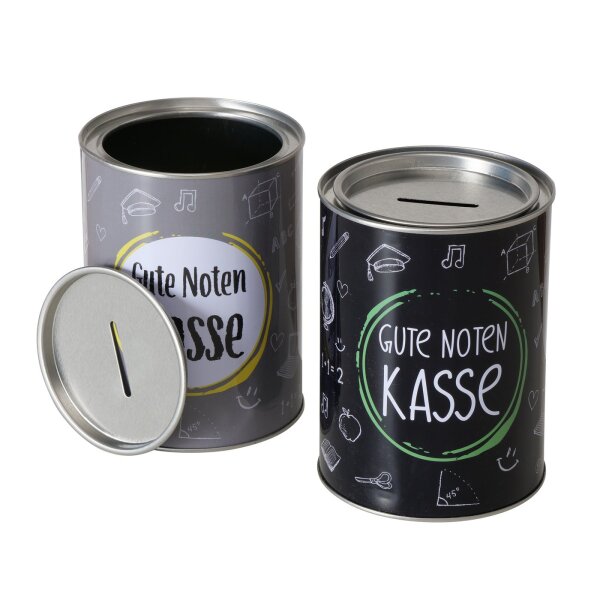 Spardose gute Noten aus Metall – spielerisch Sparen lernen