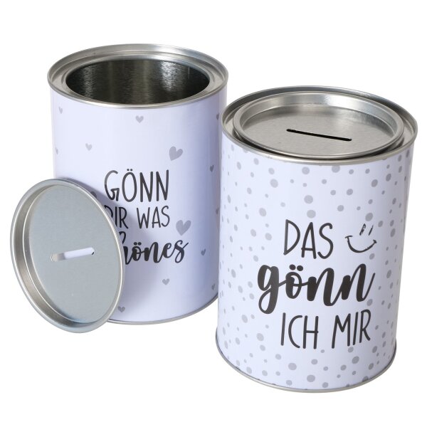 Spardose Metall mit Spruch – dekorativ für kleine Wünsche