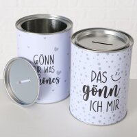 Spardose Metall mit Spruch – dekorativ für kleine Wünsche