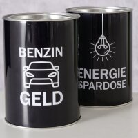 Spardose Metall mit Deckel für sichtbares Sparen im Haushalt