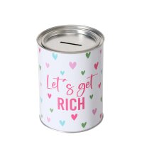 Spardose Lets Get Rich 14 x 10 cm