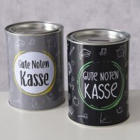 Boltze Spardose Notenkasse, Gute Noten Kasse Grau