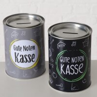 Boltze Spardose Notenkasse, Gute Noten Kasse Grau