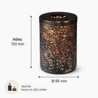 Duni Kerzenhalter Dara Brushed Metall 120 x 85 mm