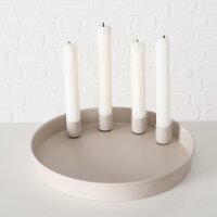 Boltze Home Kerzenleuchter Margo Rund - Beige