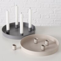 Boltze Home Kerzenleuchter Margo Rund - Beige