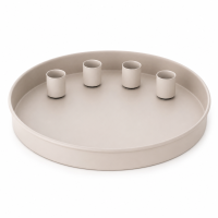 Kerzenleuchter Margo rund beige mit 4 magnetischen Haltern