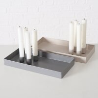 Boltze Home Kerzenleuchter Margo Eckig - Beige