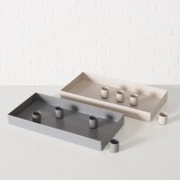 Boltze Home Kerzenleuchter Margo Eckig - Beige