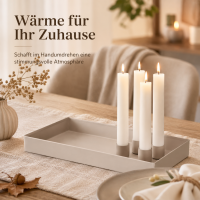 Kerzenleuchter Margo eckig beige mit 4 magnetischen Haltern