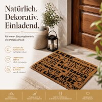 Türmatte Liebe 60x40 Natur Naturbraun - Kokosmatte mit Aufdruck