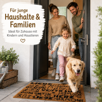 Türmatte Liebe 60x40 Natur Naturbraun - Kokosmatte mit Aufdruck