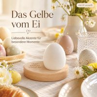 Ei Untersetzer "Das Gelbe vom Ei" 8 x 6 cm