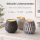 Boltze Windlicht Yamuna 3er-Set aus lackiertem Glas