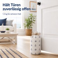 Türstopper Stoff maritim 1,5 kg Weiß/Navy