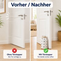 Türstopper Stoff maritim 1,5 kg Weiß/Navy