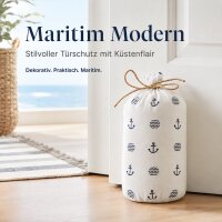 Türstopper Stoff maritim 1,5 kg Weiß/Navy