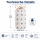 Türstopper Stoff maritim 1,5 kg Weiß/Navy