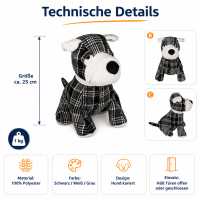 Türstoppper Hund Kariert 1Kg 25 cm