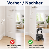 Türstoppper Hund Kariert 1Kg 25 cm