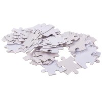 Weißes Herz-Puzzle Bemalbar/Beschriftbar 80-Teile 60x60cm