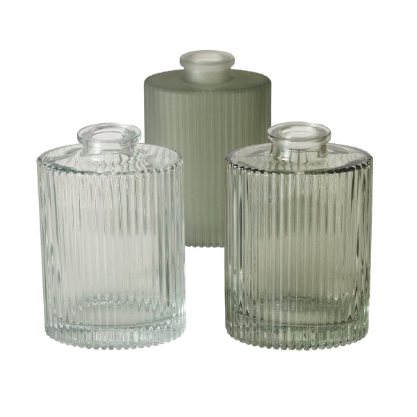 Vase Tonja 3er-SET Grün - Flaschenvase