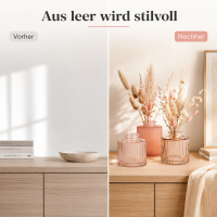 Vase Tonja 3er-SET Hellrosa - Flaschenvase