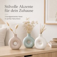 Vase Lanyo 3er-Set aus glasiertem Steingut