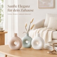 Vase Lanyo 3er-Set aus glasiertem Steingut