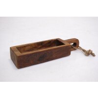 Holztablett mit Henkel und Seilgriff