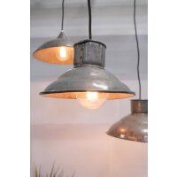 Hängelampe Fabriklampe aus Roheisen mit Klarlack - Klein - ⌀ 23 cm