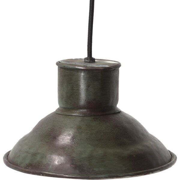 Hängelampe Fabriklampe aus Roheisen Grün - Klein - ⌀ 23 cm