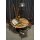 Esszimmerstuhl - glänzend mit Leder ohne Polsterung in Cognac Farbe
