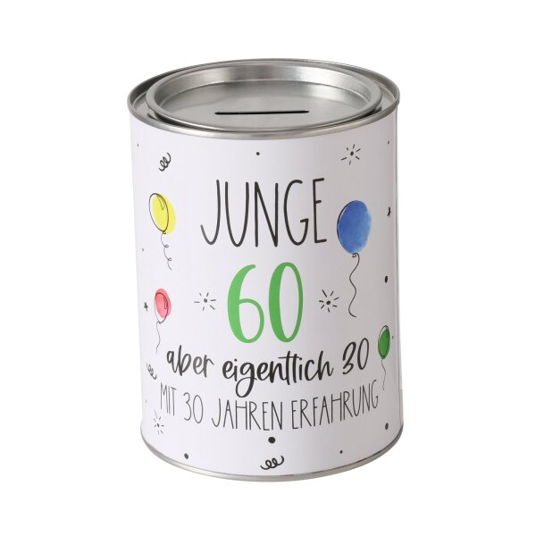 Spardose Geburtstag 60 Jahre 10 x 14 cm