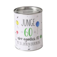 Spardose Geburtstag 60 Jahre 10 x 14 cm