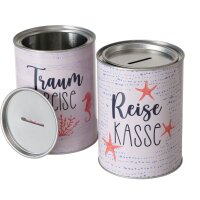Spardose Metall mit Deckel – dekorativ für Ihre Reisekasse