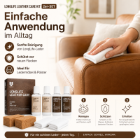LongLife Lederpflege 2er-SET für Ledermöbel