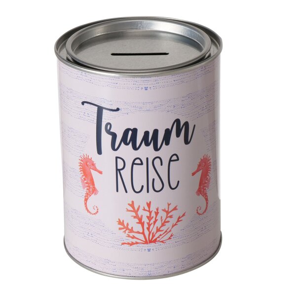 Spardose 14 verschiedene Designs - mit abnehmbarem Deckel - 14 x 10 cm Traumreise