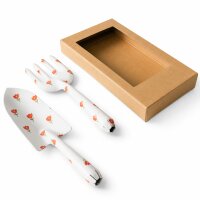 BOLTZE Gartenwerkzeug Gardenlove 2-teilig – Schaufel & Handgabel mit Blumenmuster